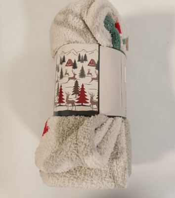 PLAID RENDEER BERRY 130X160 Tellini S.r.l. Wholesale Clothing